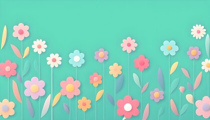 Pastel Flowers Illustration Background