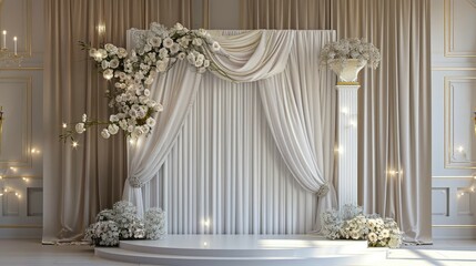portrait backdrop luxury wedding and advertising