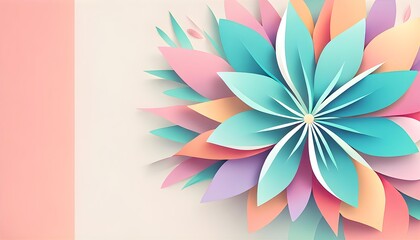 Obraz premium Pastel Flowers Illustration Background