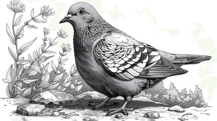 children's Pigeon coloring book