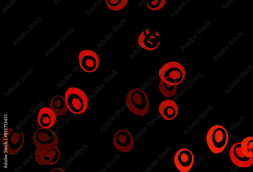 Poster dark orange vector texture with disks.
