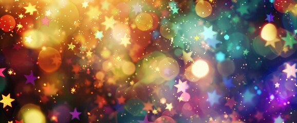 Obraz premium Illustrate A Lively Abstract Holiday Backdrop With Layers Of Colorful Textures And Motifs, Background HD