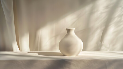 Fragile Porcelain Vase on the Brink of Falling  