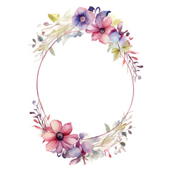 Watercolor hand painted frame with tropical green leaves and branches. Frame for wedding invitations, Luxury botanical gold wedding frame elements on white background.