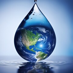 A Drop of Water with Earth Inside