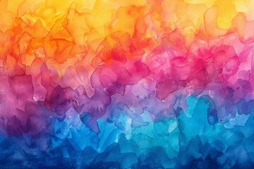 Bright, abstract watercolor texture in a spectrum of colors, ideal for creative backgrounds in ads and presentations