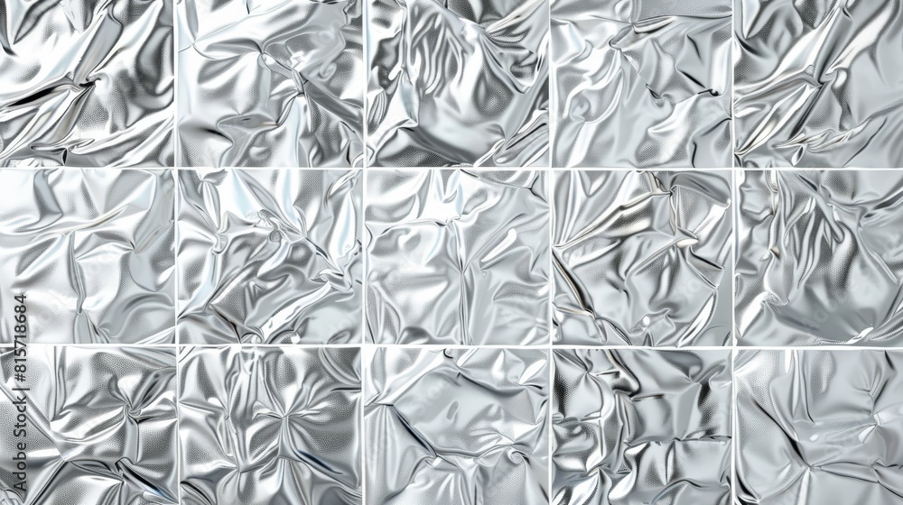 Poster mockup of a cellophane wrapper or polythene wrapper with realistic modern illustration of wrinkles a