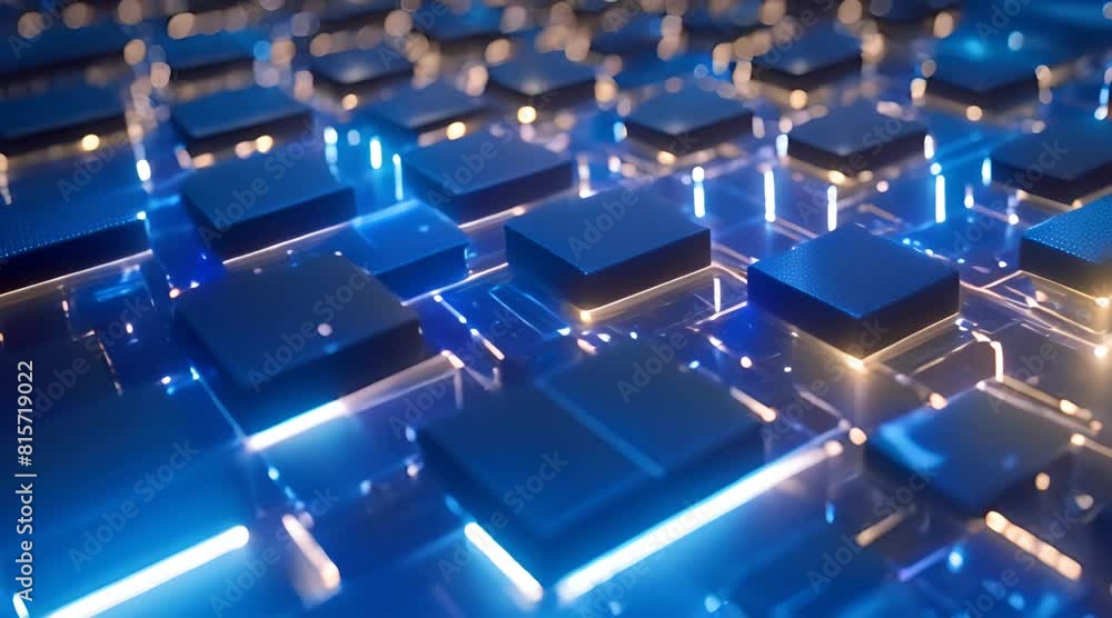 Poster unveiling the enigma: a luminous cube at the heart of a cosmic tapestry