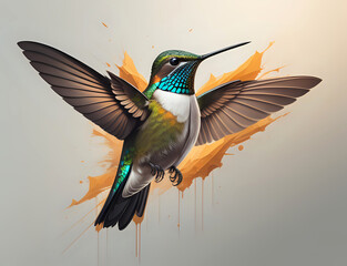 Obraz premium fliegender Kolibri