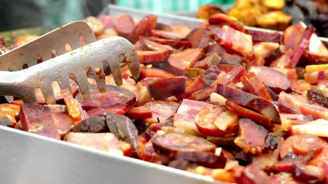 Chorizo (Spanish) or chourico (Portuguese)