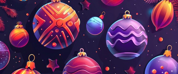 Create An Abstract Holiday Pattern With Vibrant Lines And Playful Shapes, Background HD