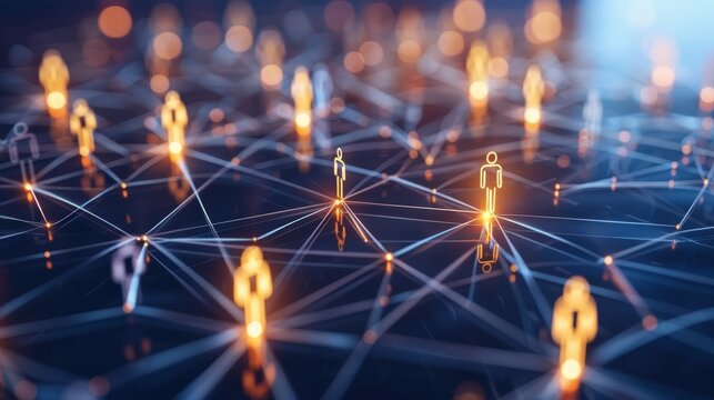 Network concept. Human resources (HR) strategy. Management strategy