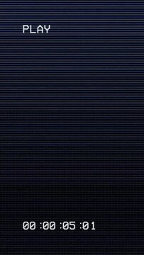 Vintage VHS (Video Home System) defects noise and artifacts effect. Glitches error from an old tape or old TV. No signal tv. glitch effect. Forward, rewind and stop scenes