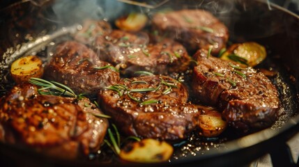 grilled meat on the grill