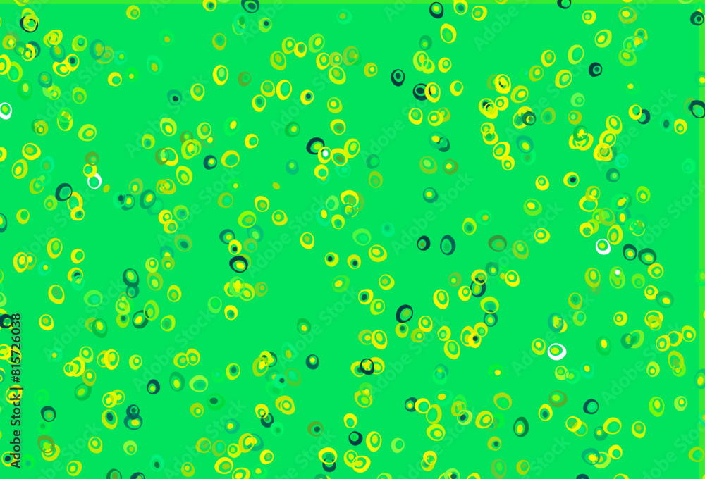 Poster light green, yellow vector texture with disks.