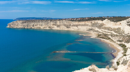 Beach on the coast of Cyprus Zapallo bay..