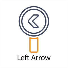 Left Arrow Vector icon