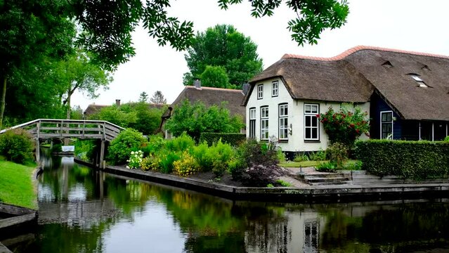 Traditional Dutch house in the village of Giethoorn.