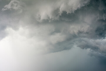 Blue sky. Beautiful Cumulus clouds flying across the sky,