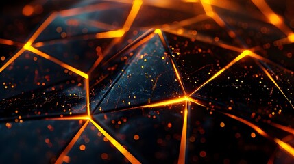 Radiant Geometric Patterns in Iridescent Neon Glow Mesmerizing Futuristic Abstract Wallpaper