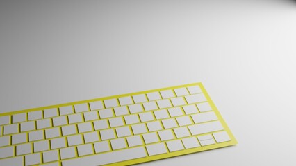 computer keyboard background made in 3d