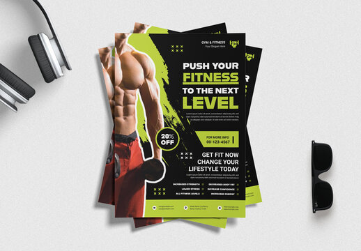 Gym And Fitness Flyer Layout
