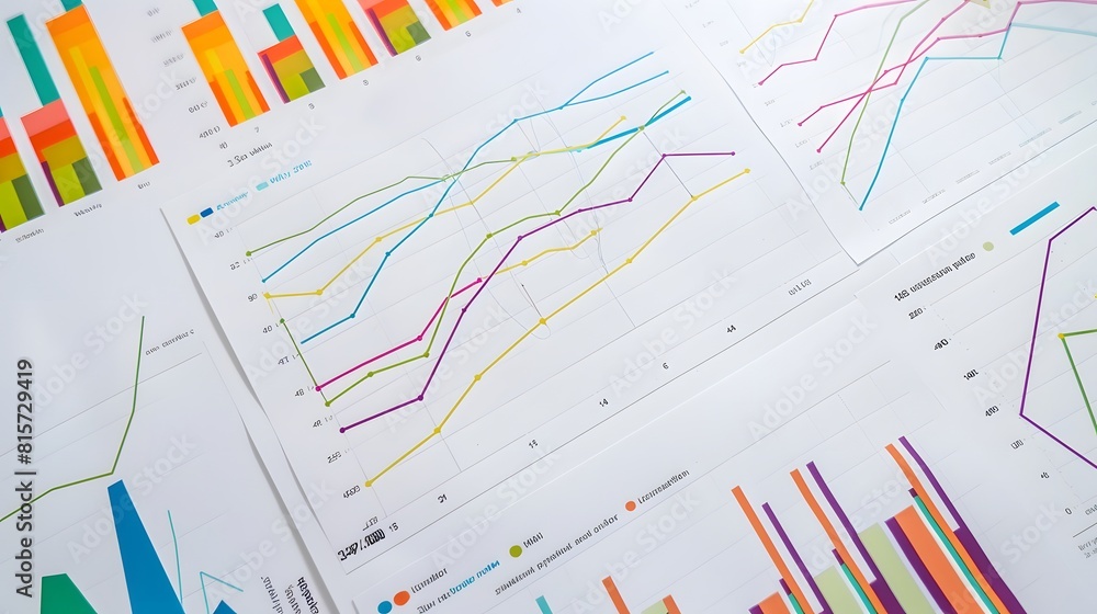 Poster chart representing statistics in a creative way