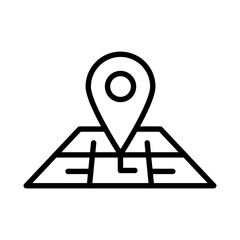 Map icon. Vector illustration.