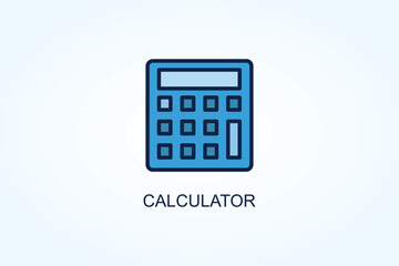 Calculator vector  or logo sign symbol illustration