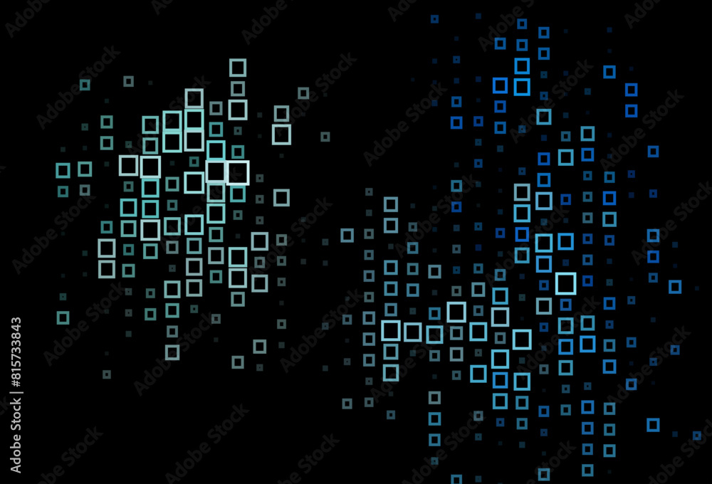 Poster dark blue vector layout with lines, rectangles.