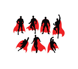 Super People Silhouettes, art vector design 