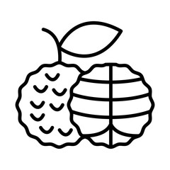 Custard apple line icon
