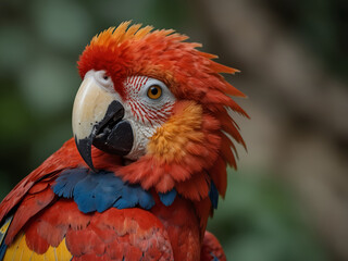 Obraz premium Color parrot and American eagle. 