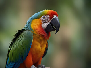 Obraz premium Color parrot and American eagle. 