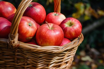 Bountiful Green apples basket. Natural diet. Generate Ai