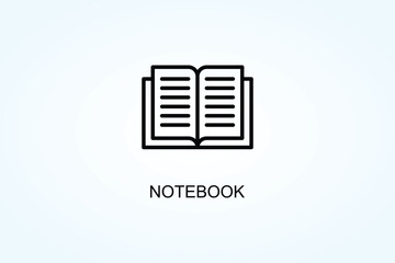 Notebook Vector  Or Logo Sign Symbol Illustration