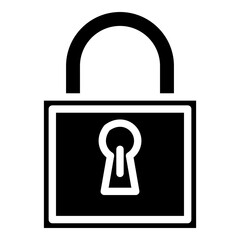 Padlock Glyph Icon Design