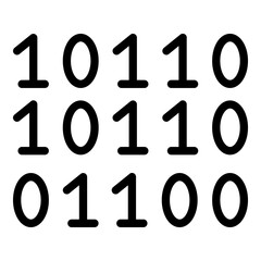 Binary Code Glyph Icon Design