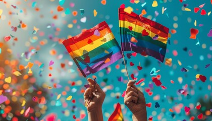 Pride month lgbt gay flag rainbow background lgbtq day poster. 