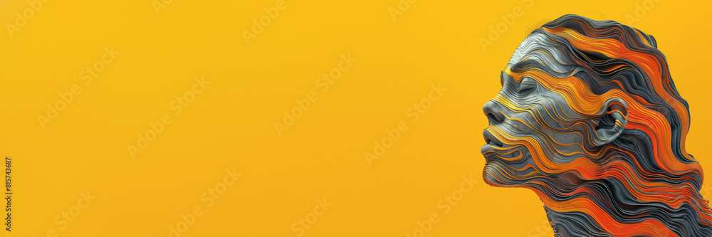 Poster three-dimensional color layered profile