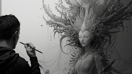 Fototapeta premium Pencil drawing