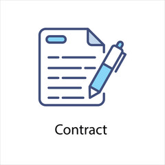 Contract Vector icon 