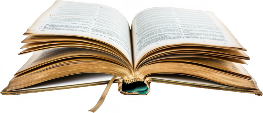 Opened Book with Browsing Pages Isolated