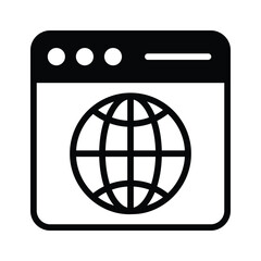 Visually perfect icon of global website in modern style