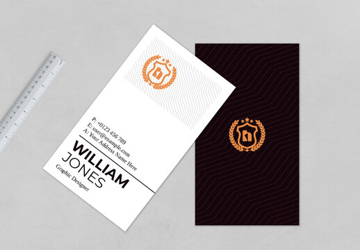 Vertical Minimal Business Card