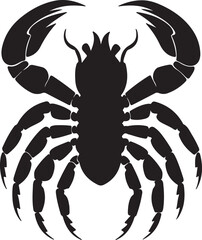Scorpion Silhouette Vector Illustration White Background