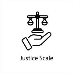 Justice Scale Vector icon