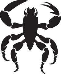 Scorpion Silhouette Vector Illustration White Background