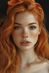 Red-Haired Girl with Peach Fuzz Lasso