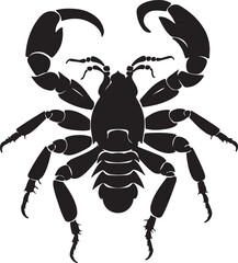Scorpion Silhouette Vector Illustration White Background